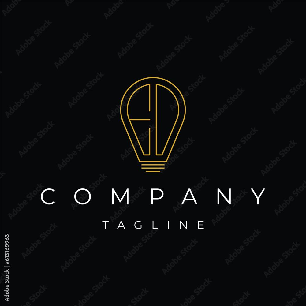 Letter ED DE initial lamp solution bulblight icon logo design vector template Letter ED DE initial lamp solution bulblight icon logo design vector template