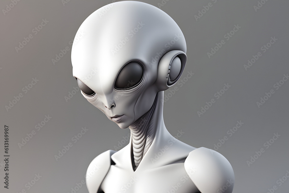 Portrait of an alien. Generative AI Portrait of an alien. Generative AI