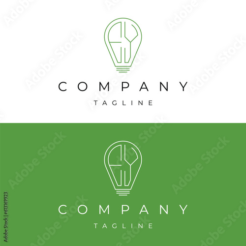 Letter EY initial lamp solution bulblight icon logo design vector template