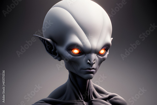 Portrait of an alien. Generative AI 