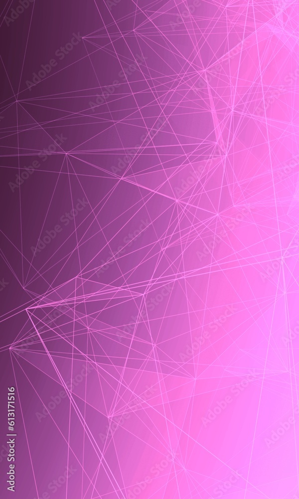 Abstract Geometric Background Connecting Dots as Plexus in Purple and Pink