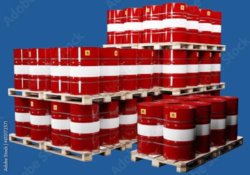 Fuel barrels. Fire symbol o...