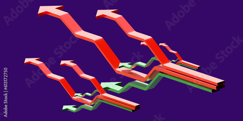 Background with arrows. Gra...