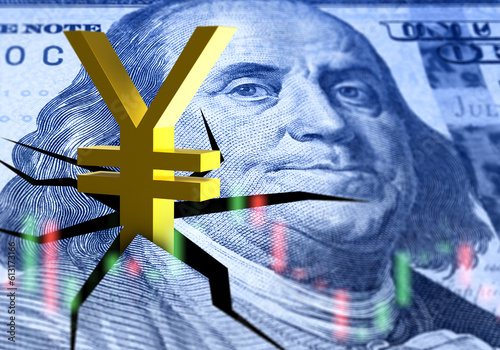 Yuan against dollar. Crack ...