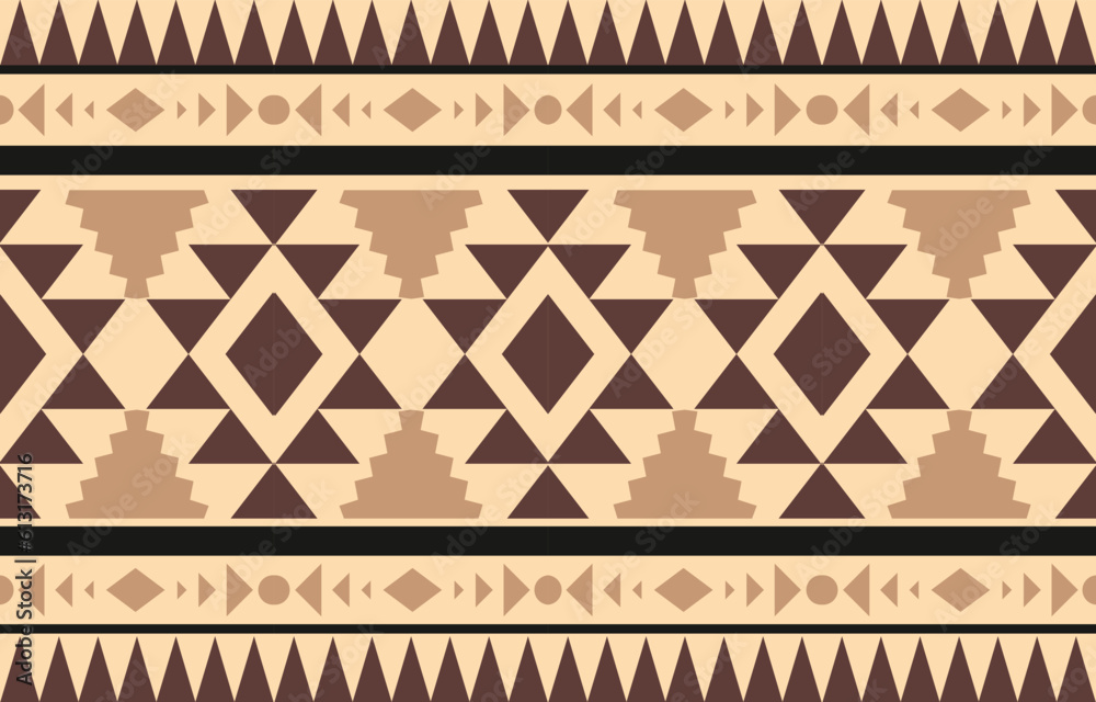 Ethnic abstract ikat art. Aztec ornament print. geometric ethnic pattern seamless  color oriental.  Design for background ,curtain, carpet, wallpaper, clothing, wrapping, Batik, vector illustration.