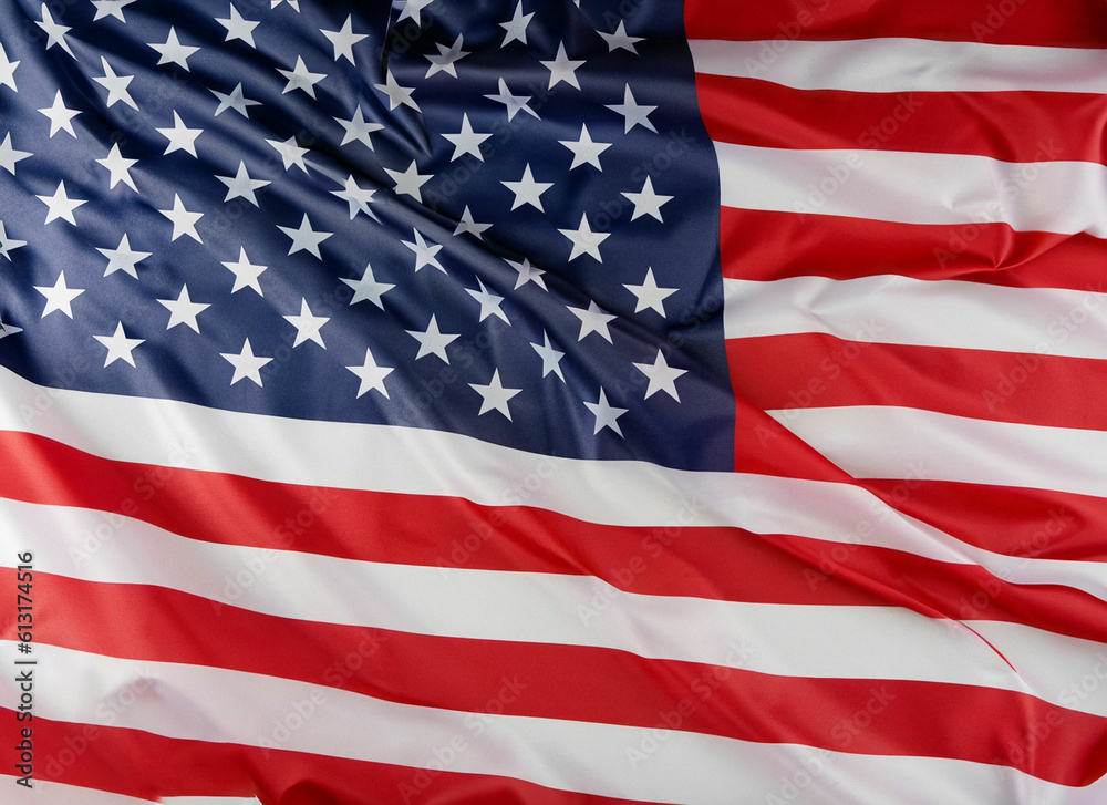 Obraz premium American flag on 4th July independes celebration
