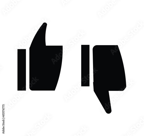 Like and Dislike Icon Set. Thumbs down and thumbs up icon . web icon set 