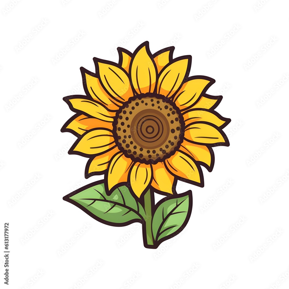 Fototapeta premium Radiant Sunshine Majestic Sunflower in a Field of Gold