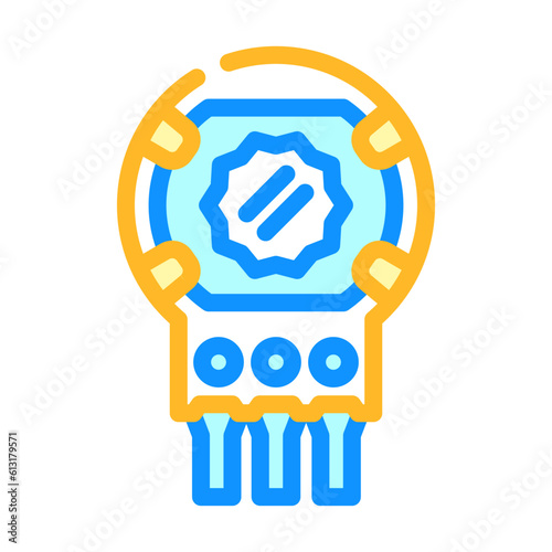 Bilde på lerret potentiometer electronic component color icon vector