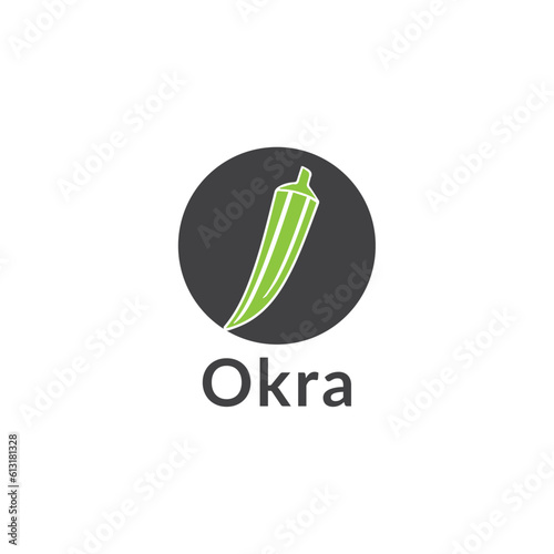 okra logo design vector templet,