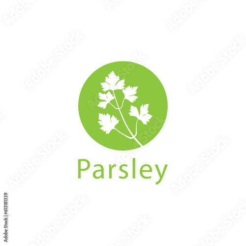 parsley logo design vector templet,