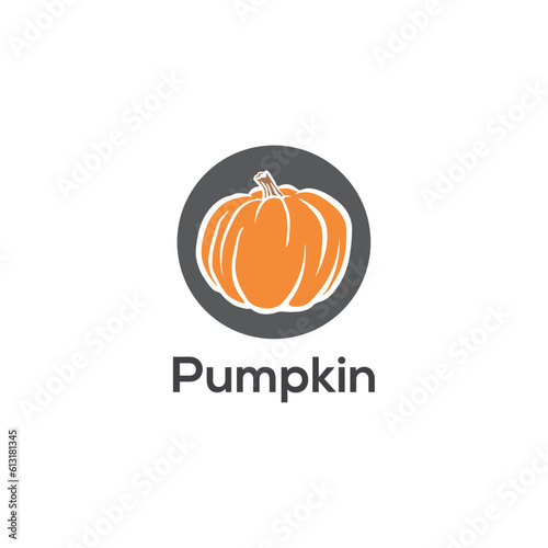 pumpkin logo design vector templet,