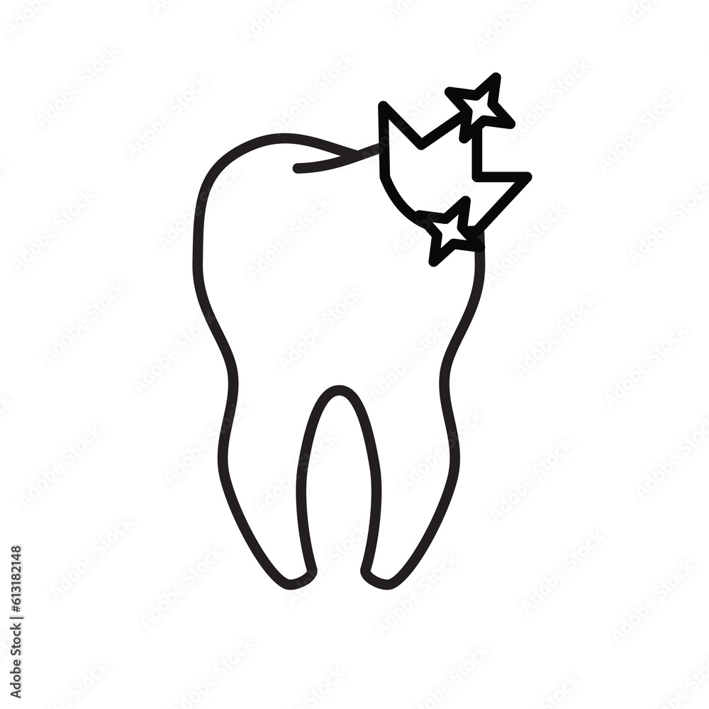 Tooth Icon - Tooth With a Sparkly Crown Tooth Icon - Tooth With a Sparkly Crown