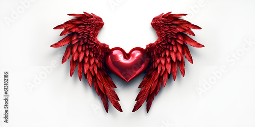 Celestial Harmony: Angelic Hearts on the Wall
