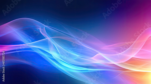 Abstract colored lines on a black background