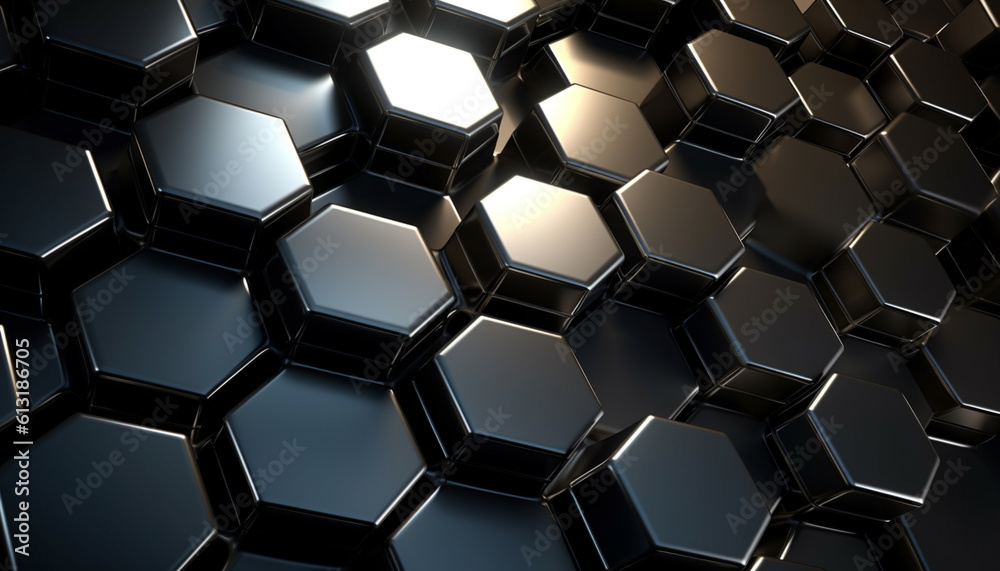 Step into a world of mesmerizing hexagonal abstract metal background adorned with shining lights. The pop-up hexagonal patterns create a captivating black canvas. Step into a world of mesmerizing hexagonal abstract metal background adorned with shining lights. The pop-up hexagonal patterns create a captivating black canvas.