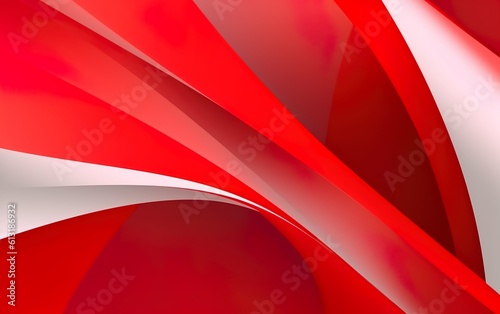Red and white geometric wave wallpaper