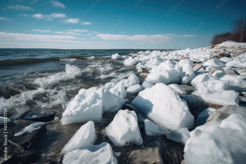 Crystal Serenity: Tranquil White Shore Generative AI Crystal Serenity: Tranquil White Shore Generative AI