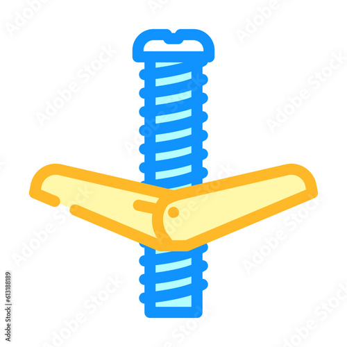 wall anchor hardware furniture fitting color icon vector. wall anchor hardware furniture fitting sign. isolated symbol illustration