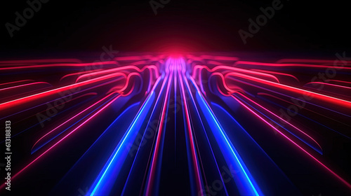 Colorful neon lights background. Retro glowing neon pink and blue theme.