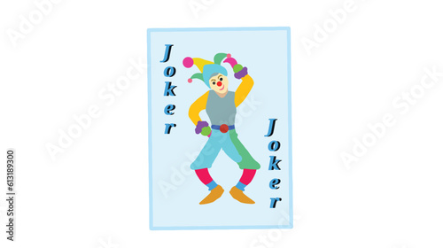 Joker clown playing cards