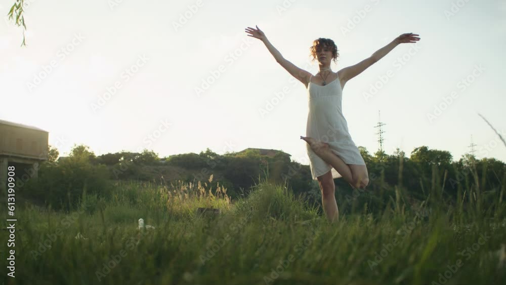 Witness the profound connection between a woman and nature, as she finds solace in the mountain's embrace, breathing in the fresh air, and basking in the beauty of the view, experiencing a harmonious Witness the profound connection between a woman and nature, as she finds solace in the mountain's embrace, breathing in the fresh air, and basking in the beauty of the view, experiencing a harmonious