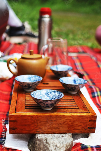 teapot and cups for chinese traditional tea