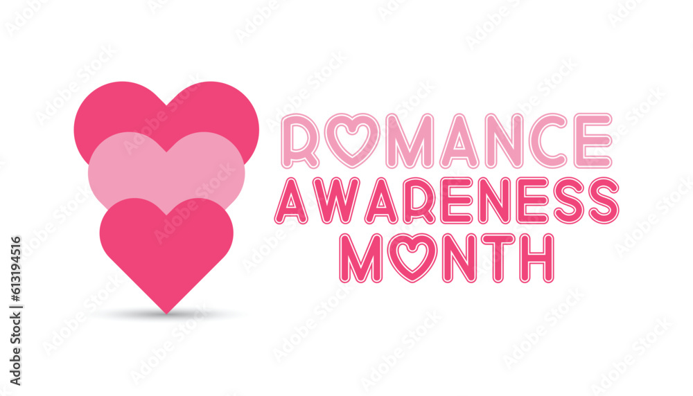 August is romance awareness month.banner design template Vector illustration background design.