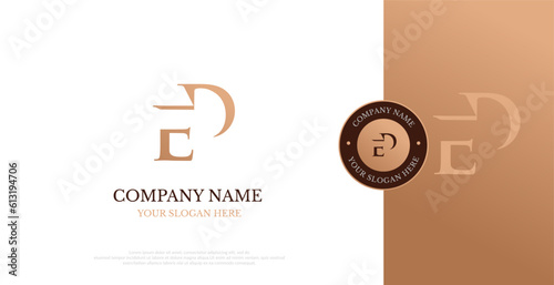 Initial ED Logo Design Vector 