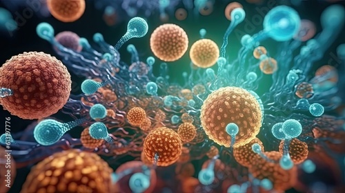 AI-Enhanced Microscopic Cell Imagery photo