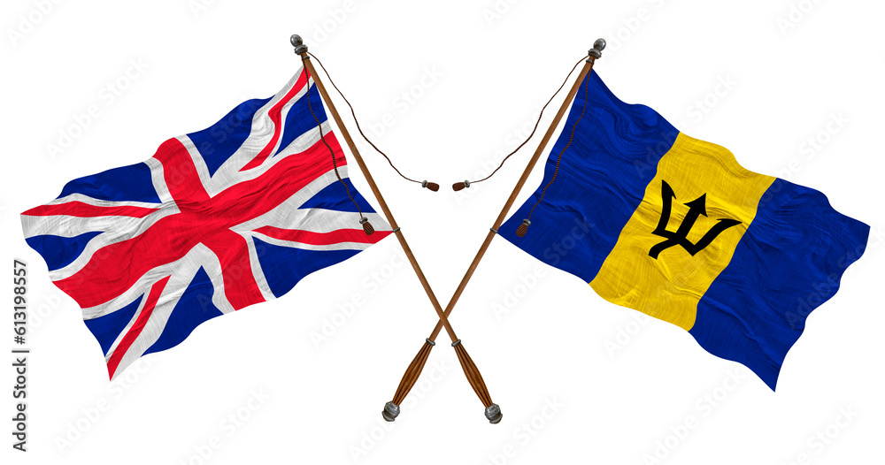 National flag of Barbados.. Background  with flag of Barbados.