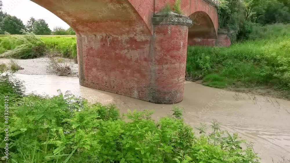 stream water at town Castel guelfo Bologna italy, 14 june 2023 stream water at town Castel guelfo Bologna italy, 14 june 2023