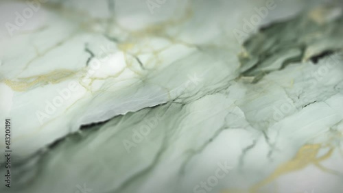 Wallpaper Mural Luxury Green Marble stone background texture. Slow panoramic camera motion, macro with deep focus (blur). High detailed 4K video.  Pattern texture surface panning background.  Torontodigital.ca