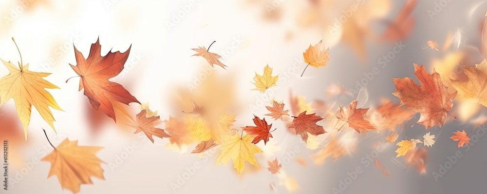 Abstract Background with Autumn Leaves in Rich Orange Generative AI illustrations Abstract Background with Autumn Leaves in Rich Orange Generative AI illustrations