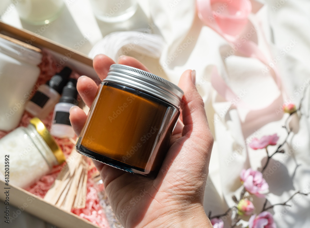Candle DIY gift box with soy wax, candle, wickes and essential oil for candle crafting