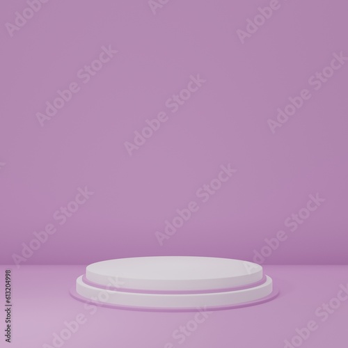 Product Stand in purple room ,Studio Scene For Product ,minimal design,3D rendering   © Kraisorn