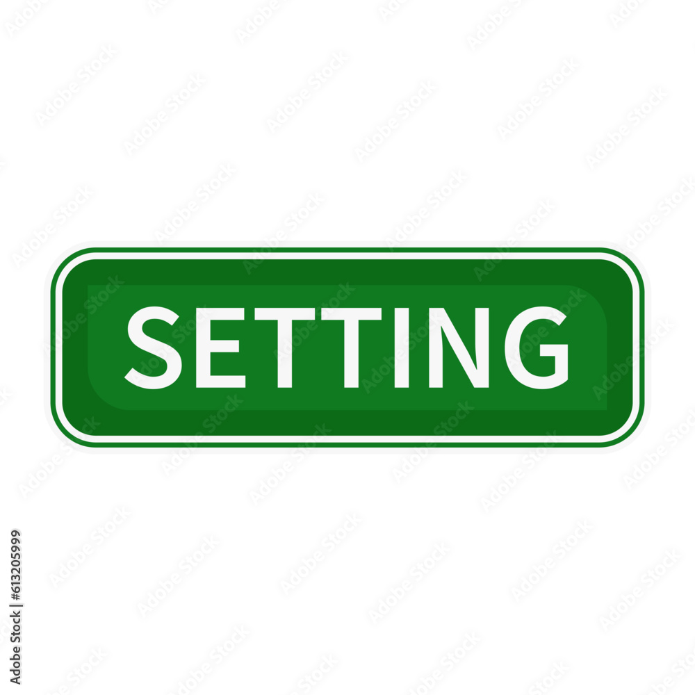Setting Button In Green Color And Rectangle Shape For White Line
Setting Button In Green Color And Rectangle Shape For White Line
