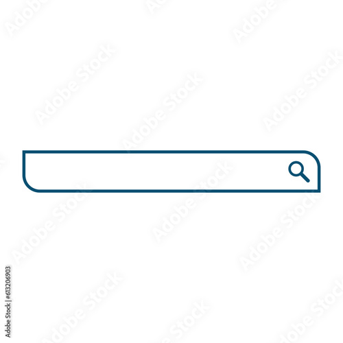 Search Bar In Blue Line And Rectangle Shape
