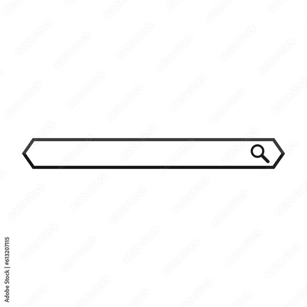 Search Bar In Black Line And Hexagonal Rectangle Shape
Search Bar In Black Line And Hexagonal Rectangle Shape