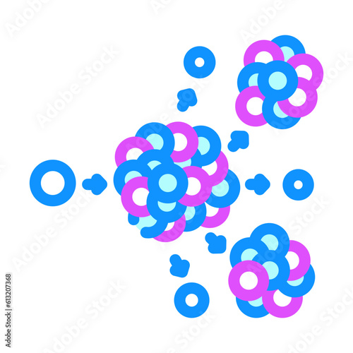nuclear fission energy color icon vector. nuclear fission energy sign. isolated symbol illustration