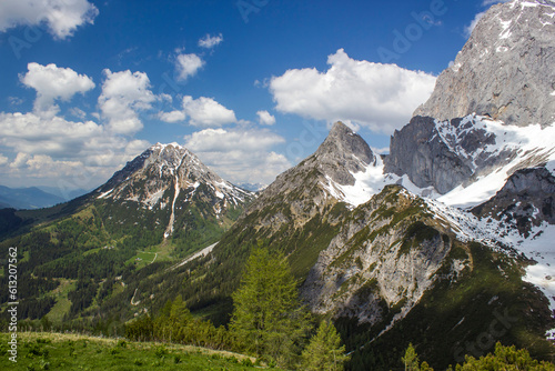Landscape in the Austrian Alps of the Dachstein region (Styria in Austria)