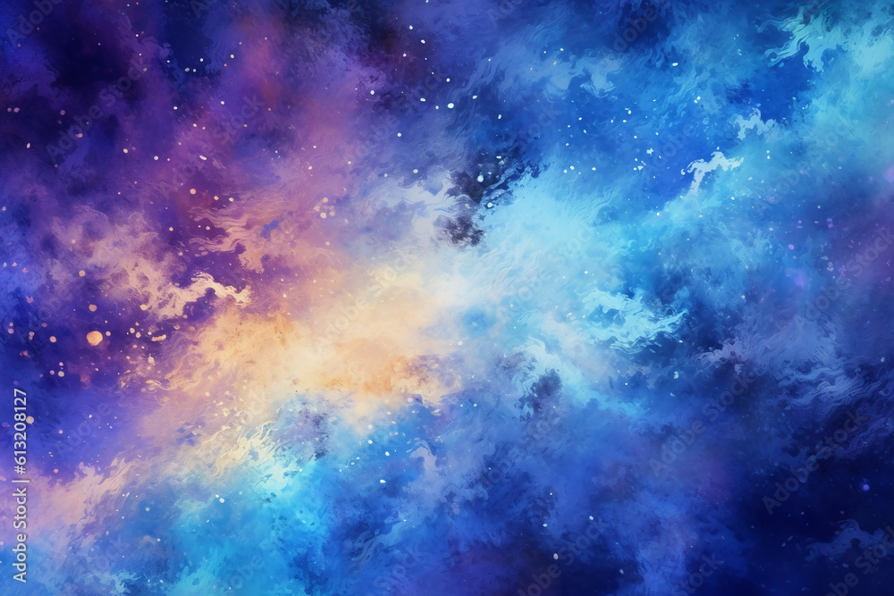 Fototapeta premium Abstract gradient art style, a contemplative starry night sky. AI generative