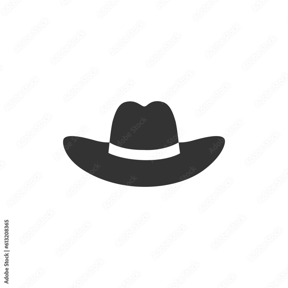 Cowboy Hat Logo Icon Flat style vector sign Cowboy Hat Logo Icon Flat style vector sign