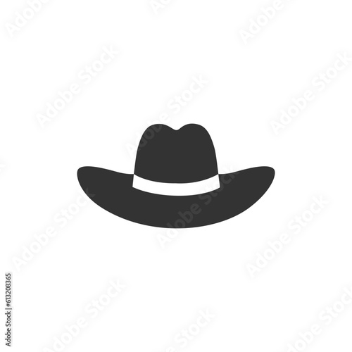 Cowboy Hat Logo Icon Flat style vector sign
