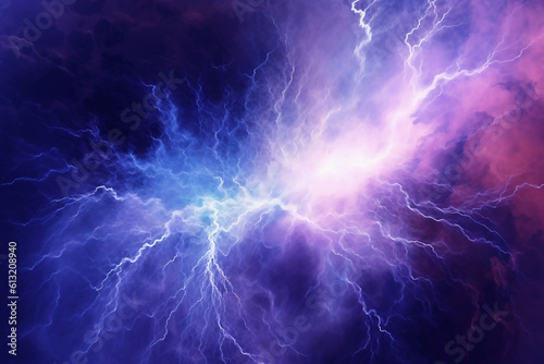 Abstract gradient art style  an electrifying lightning storm with an intense mood. AI generative