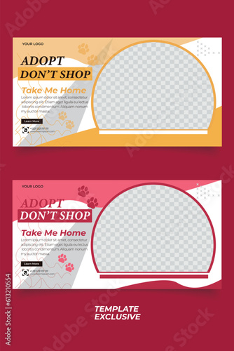 Pet shop social media banner post template