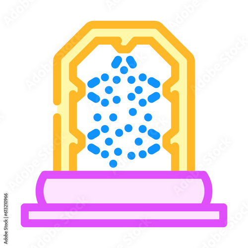 decontamination shower nuclear energy color icon vector. decontamination shower nuclear energy sign. isolated symbol illustration