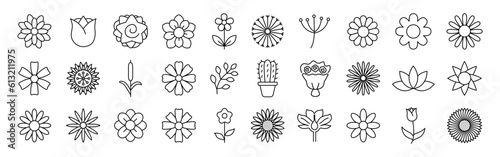 Flowers icons. Garden and flora collection. Vector illustration.