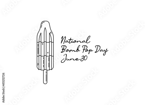 line art of national bomb pop day good for national bomb pop day celebrate. line art. illustration.