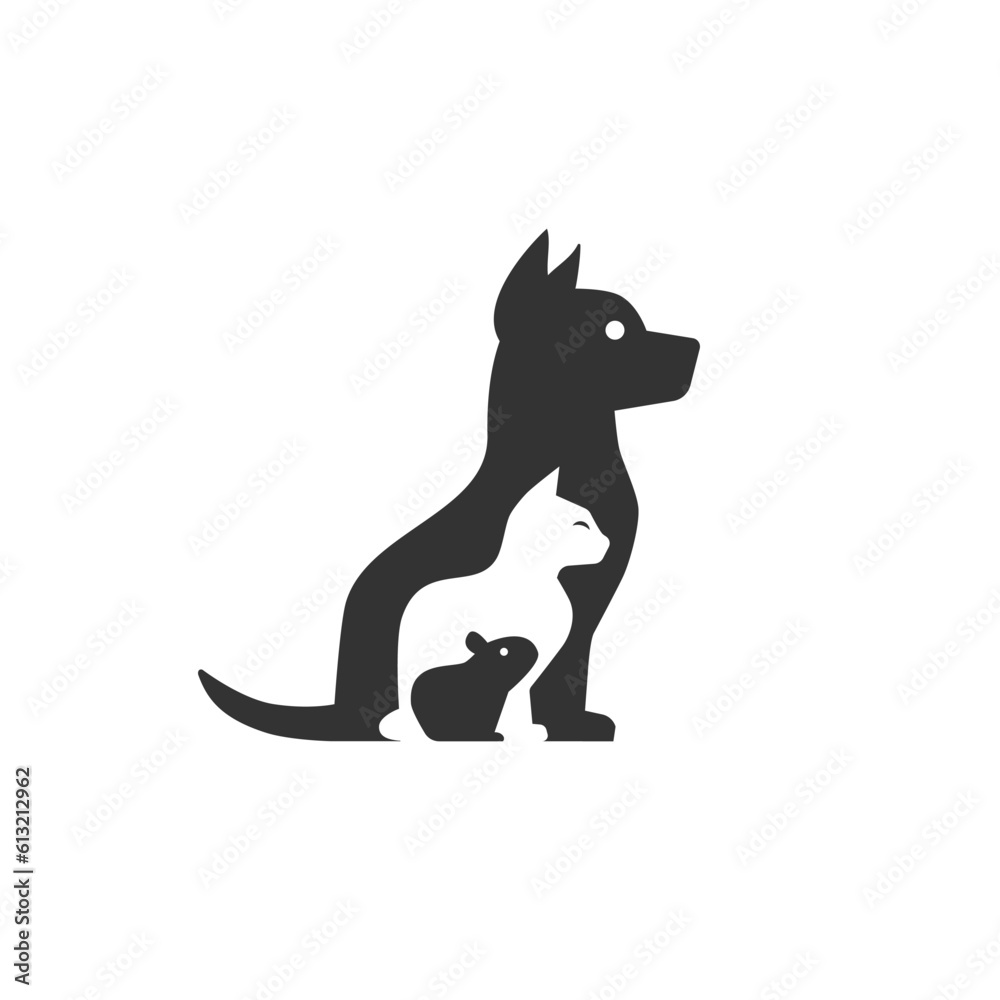 Pet Shop Vet Animals Vector Icon In modern flat style Pet Shop Vet Animals Vector Icon In modern flat style